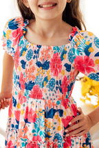 Sunshine Garden Smocked Ruffle Dress