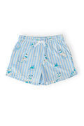 Boys Seaside Pup Play Shorts by Mila & Rose, 2T size, featuring playful seaside and pup print on comfortable boys' play shorts.
