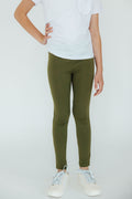 Olive Mila & Rose ® baby leggings with elastic waistband, soft stretch fabric, suitable for 6-12 months old infants.