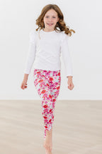 Mila & Rose secret garden leggings for baby girls, featuring floral pattern and comfortable stretchy fabric.