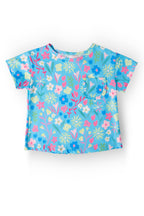 Mila & Rose® springtime splendor ruffle pocket tee for toddlers, pink with ruffle accents and short sleeves.