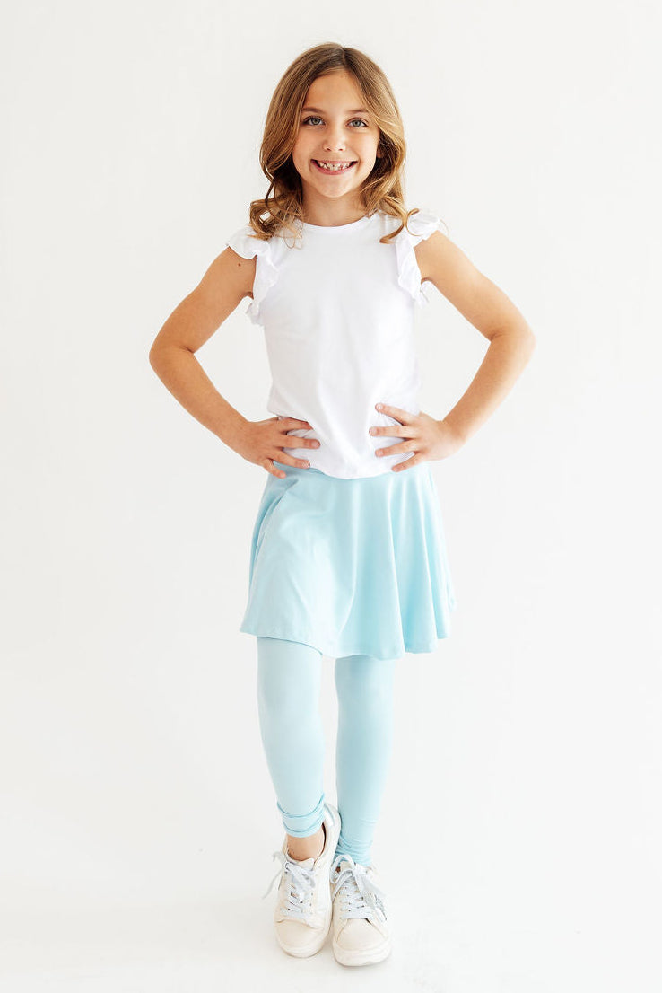 Blue Mila & Rose ® Bluebird Twirl Skegging showcasing vibrant blue fabric with a stylish twisted design.