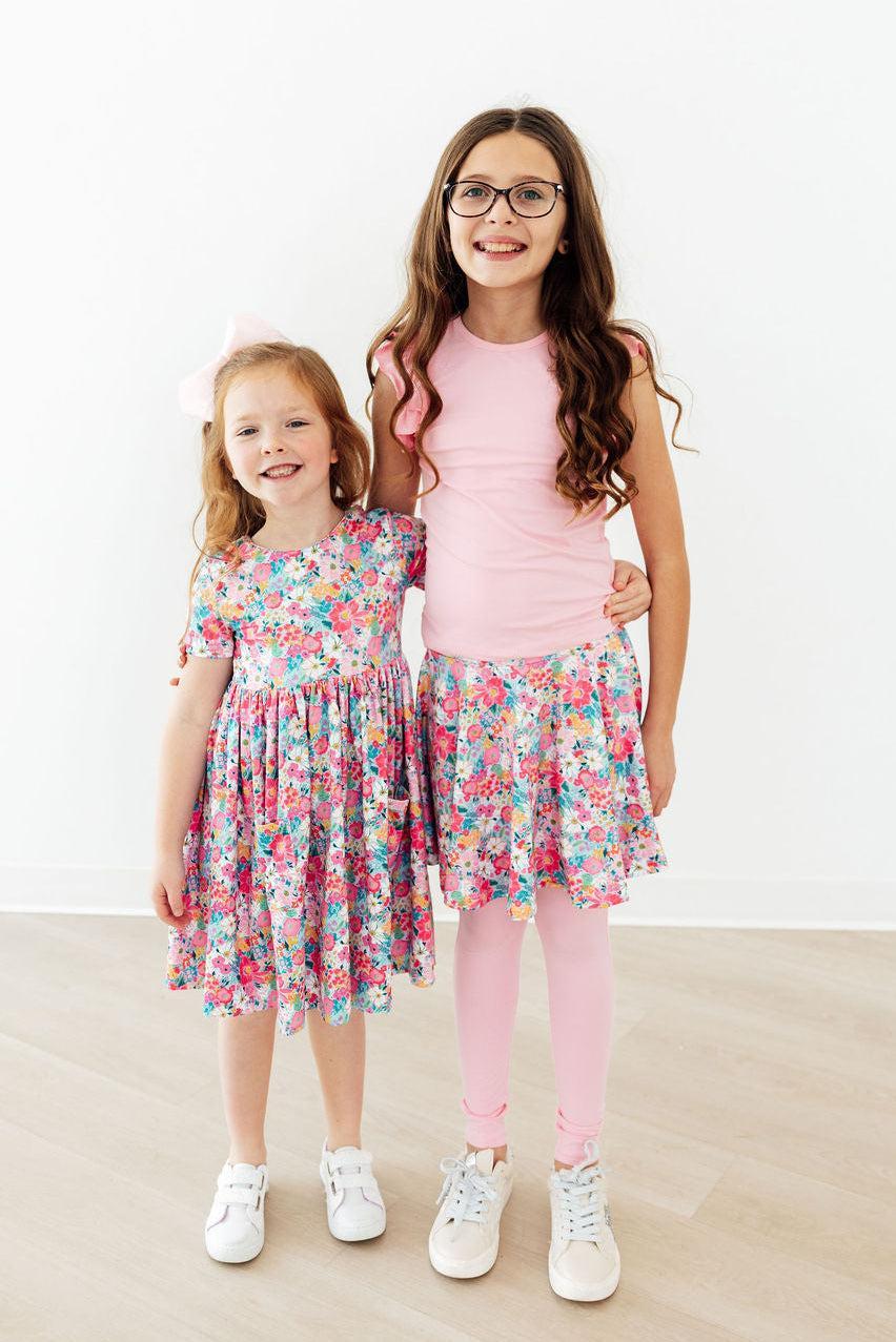 Mila & Rose Petal Promises Twirl Skegging in soft fabric, fitted style with floral pattern, ideal for comfortable casual wear.