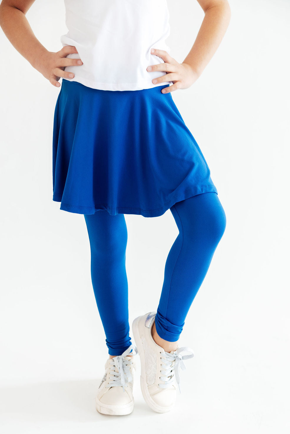 Royal blue Mila & Rose® twirl skegging featuring a snug fit and stylish design, perfect for active wear and casual outfits.
