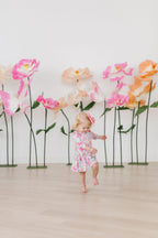 Mila & Rose 3/4 sleeve Twirl Bodysuit for infants, featuring playful "Hangin with My Peeps" design, in soft fabric.