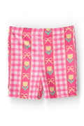 Mila & Rose® I Love You Tulip Much Twirl Shorts for toddlers, pink and white floral design with ruffled hem for girls.