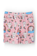 Mila & Rose rainbow Purr-fection Twirl Shorts for toddlers, colorful fabric, playful design, suitable for 12-24 months.