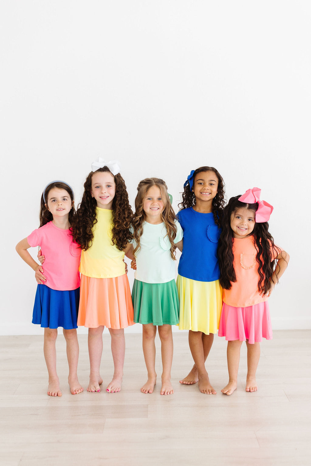 Kelly green Mila & Rose twirl skort for toddlers, featuring a playful design and comfortable fabric for little girls.