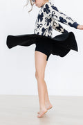 Black Mila & Rose twirl skort for girls, featuring a playful design with a twirling skirt and comfortable fit for 6-12 months.
