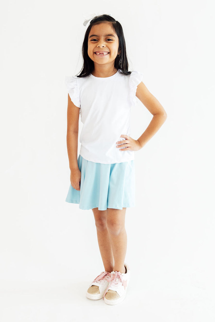 Bluebird Mila & Rose® Twirl Skort for toddlers, featuring a playful bluebird pattern and comfortable twirl design.