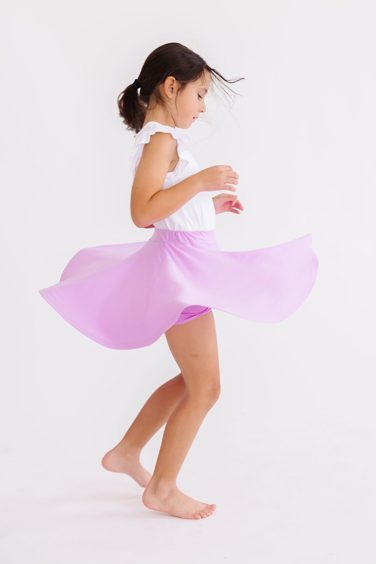 Bright lilac Mila & Rose twirl skort for 6-12 months, featuring a playful design perfect for young children.