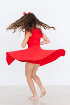 Red Mila & Rose twirl skort for girls, featuring a playful design and comfortable fit, perfect for casual wear.