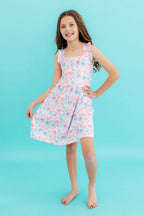 Mermaid Tails Ruffle Cross Back Dress