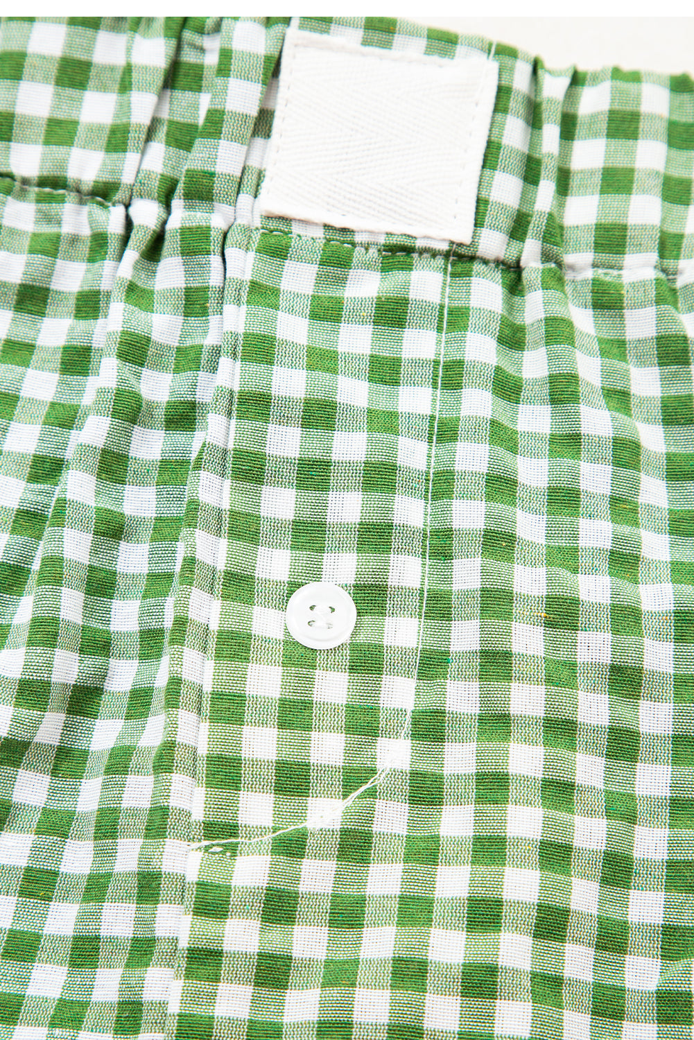 Red gingham printed high waist shorts from Mommas Hive, casual bottoms with a relaxed fit and polyester fabric.