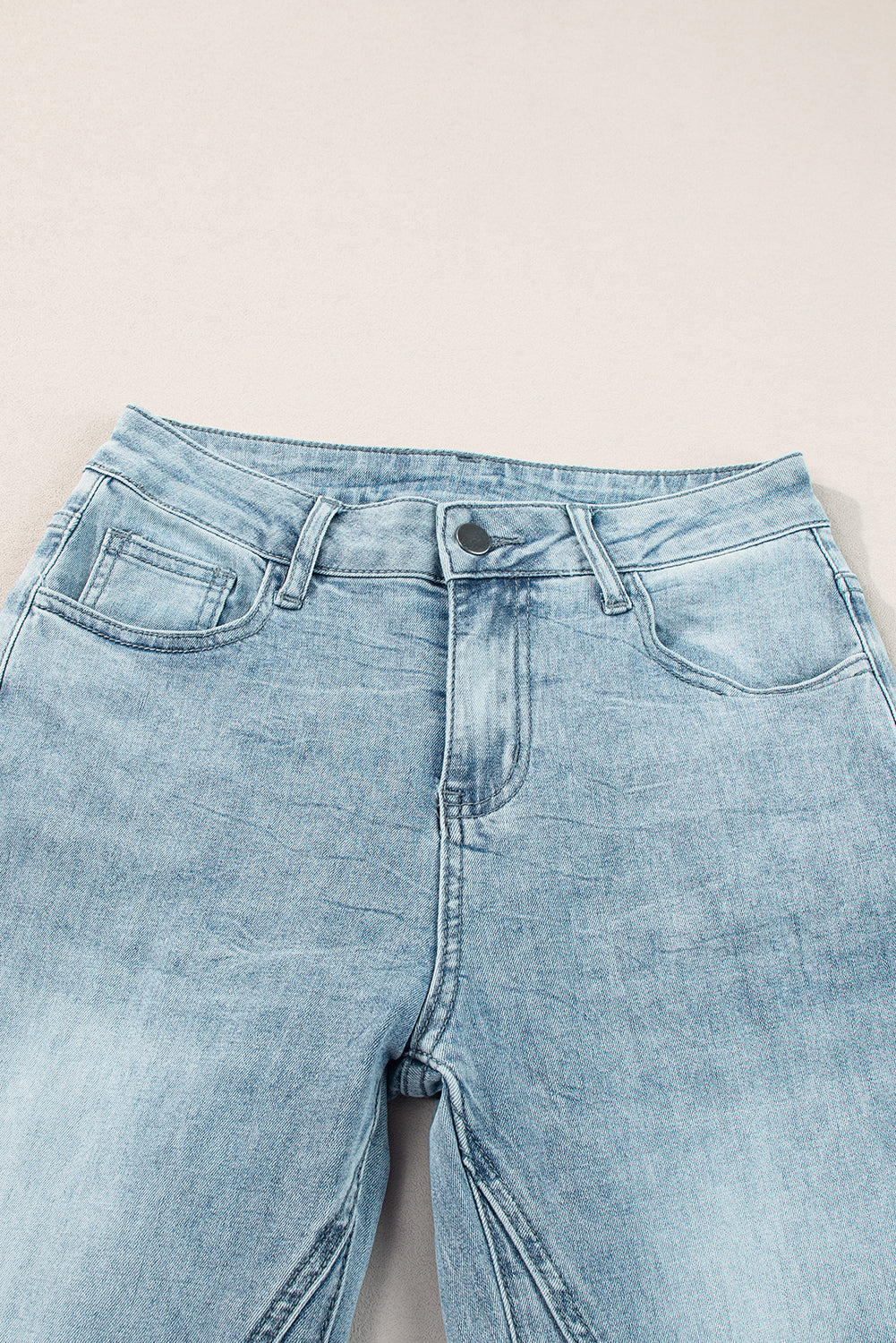 Dusk blue acid wash extra wide leg high waist jeans by Mommas Hive, long denim bottoms with a relaxed fit and stylish design.