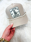 Lamb Trucker Hat by Mommas Hive featuring a stylish cap with a lamb graphic and adjustable mesh back.