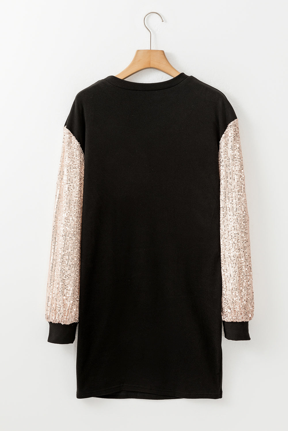 White sequin puff sleeve shift mini dress by Mommas Hive, featuring a fitted silhouette and elegant mini length.