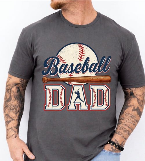 All American Baseball Dad mug by Mommas Hive, featuring a patriotic baseball-themed design on a ceramic mug.