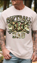 Softball Dad Camo t-shirt from Mommas Hive with camouflage design, perfect for softball dads to show support.