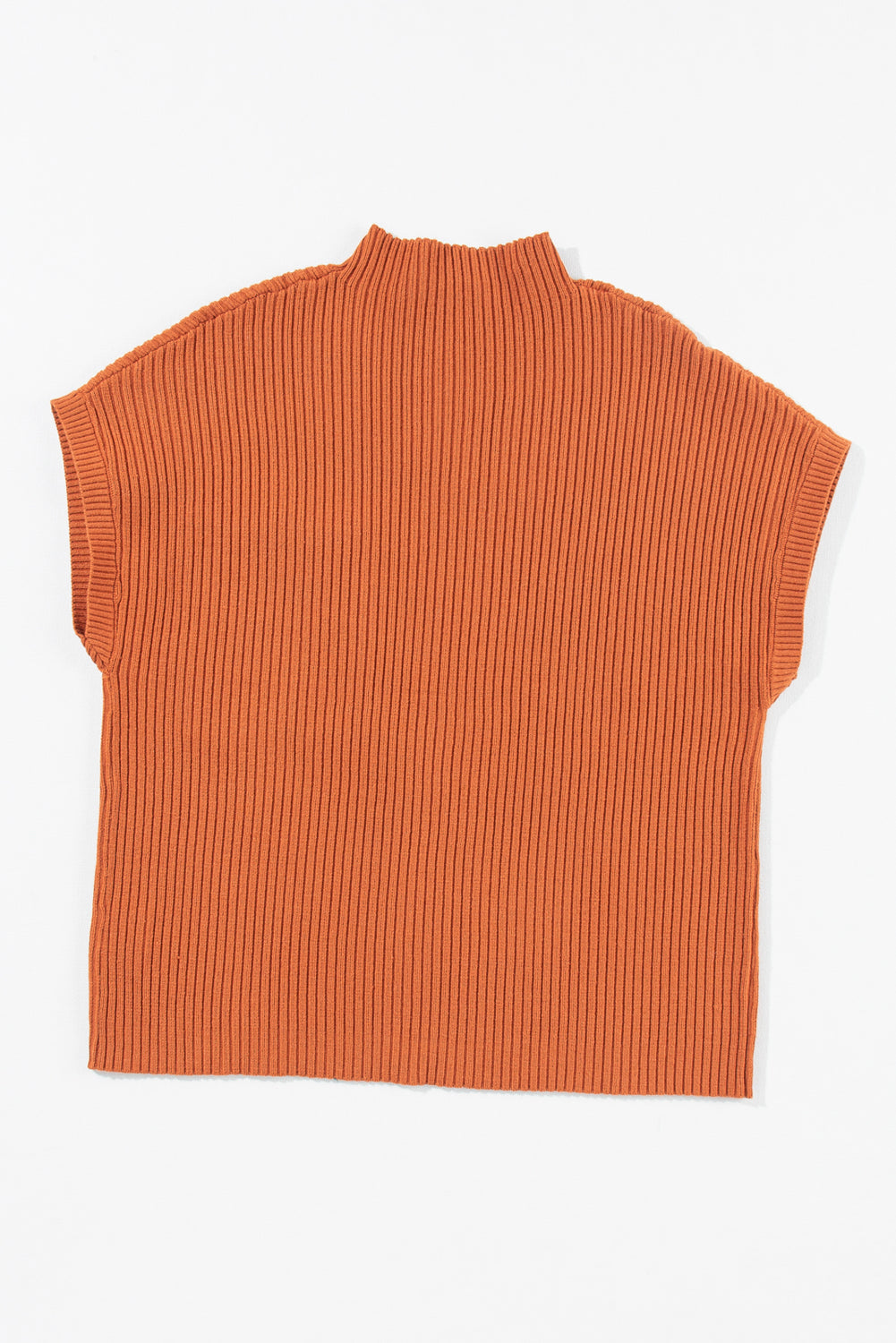 Mommas Hive oatmeal ribbed knit short sleeve sweater with patch pocket, made from viscose, polyester, and polyamide fabric.