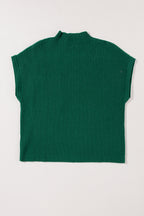 Mommas Hive oatmeal ribbed knit short sleeve sweater with patch pocket, lightweight and casual, made from viscose, polyester, and polyamide.