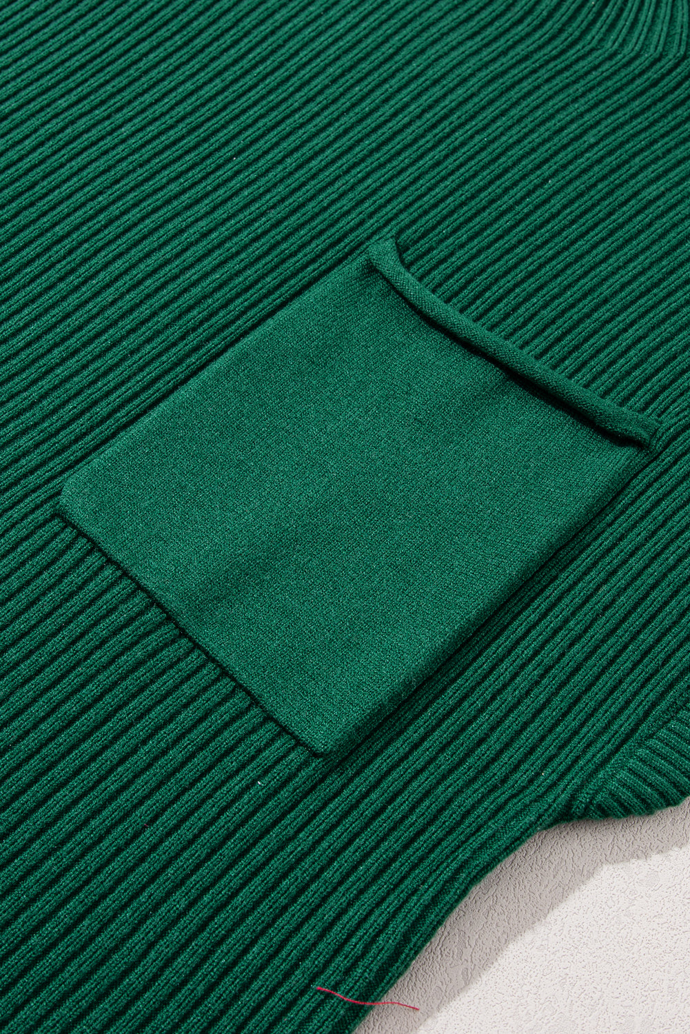 Mommas Hive oatmeal ribbed knit short sleeve sweater with patch pockets, casual and comfortable for everyday wear.
