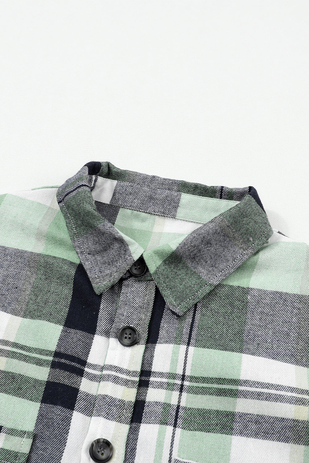 Pink plaid button-up patch pocket shirt from Mommas Hive, casual tops with a classic design and front patch pocket detail.
