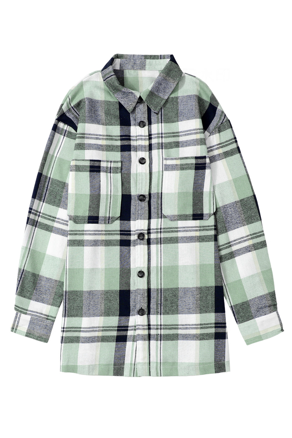 Pink plaid button-up patch pocket shirt by Mommas Hive, featuring a classic design and tailored fit, perfect for casual wear.
