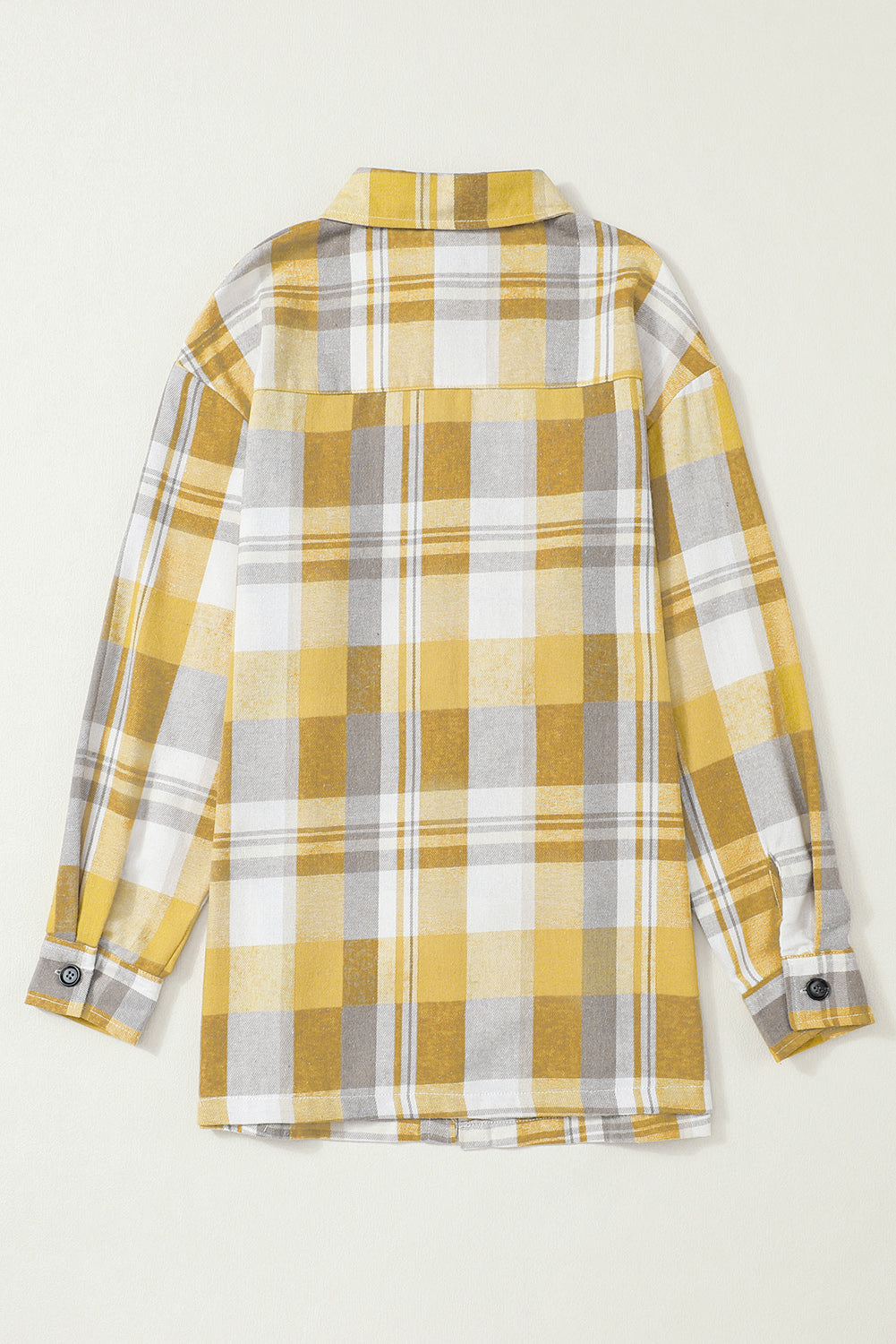 Pink plaid button-up patch pocket shirt from Mommas Hive, featuring long sleeves and classic collar for casual wear.