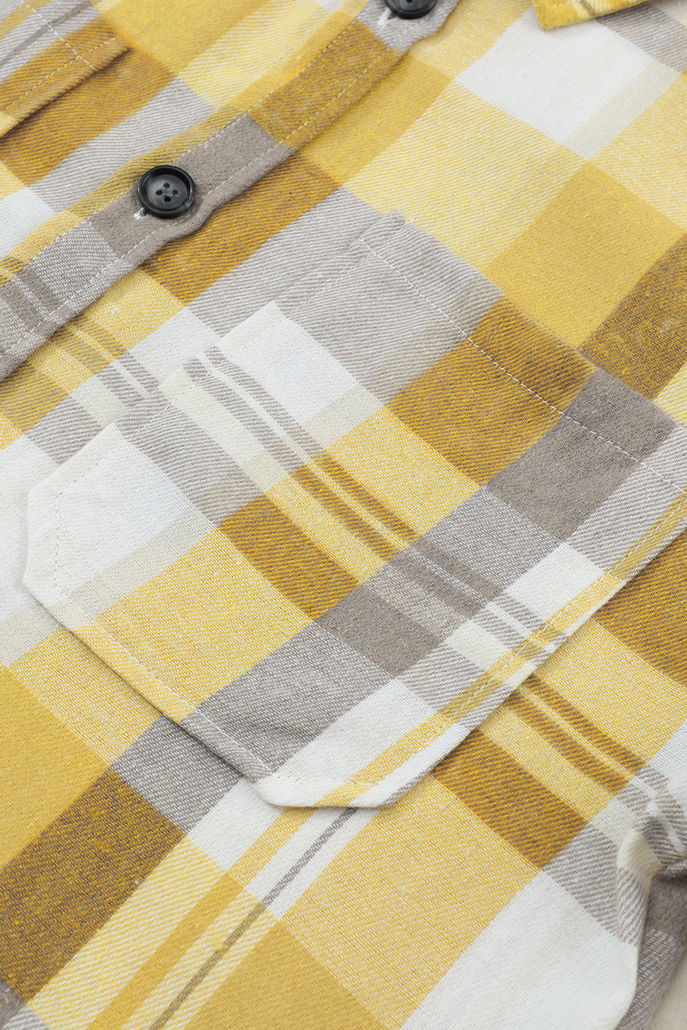 Pink plaid button-up patch pocket shirt from Mommas Hive, casual tops with front patch pocket and classic plaid design.
