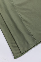 Jungle green Mommas Hive cowl neck shift tunic top, long sleeve, polyester-cotton-elastane blend, stylish and comfortable for women.