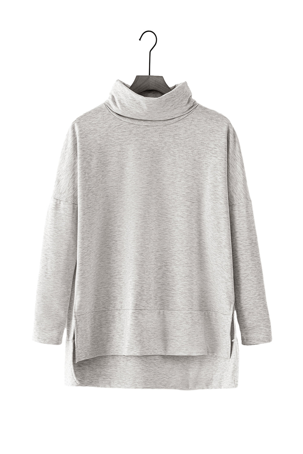 Jungle green Mommas Hive cowl neck shift tunic top with long sleeves, polyester, cotton, and elastane blend, casual and stylish.