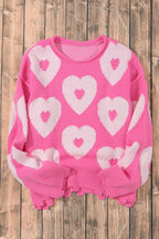 Multicolour pearl beaded floral drop shoulder sweater by Mommas Hive, featuring vibrant floral design and cozy knit fabric.