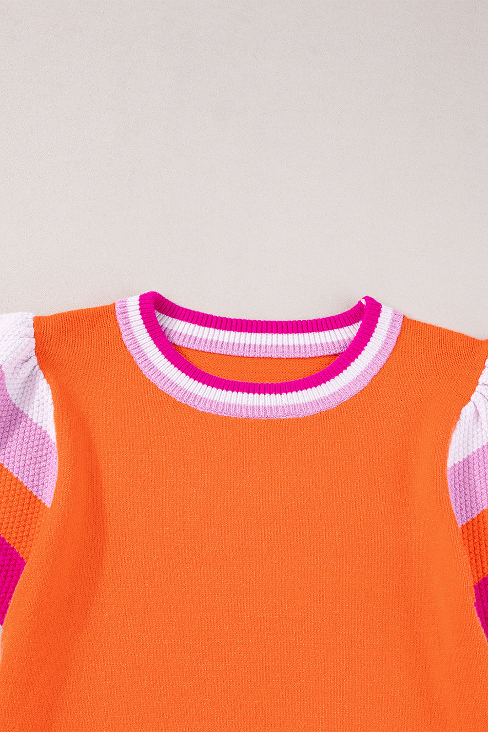 Turquoise contrast flutter sleeves knitted sweater T-shirt by Mommas Hive, short sleeve top with soft knit fabric and vibrant color.