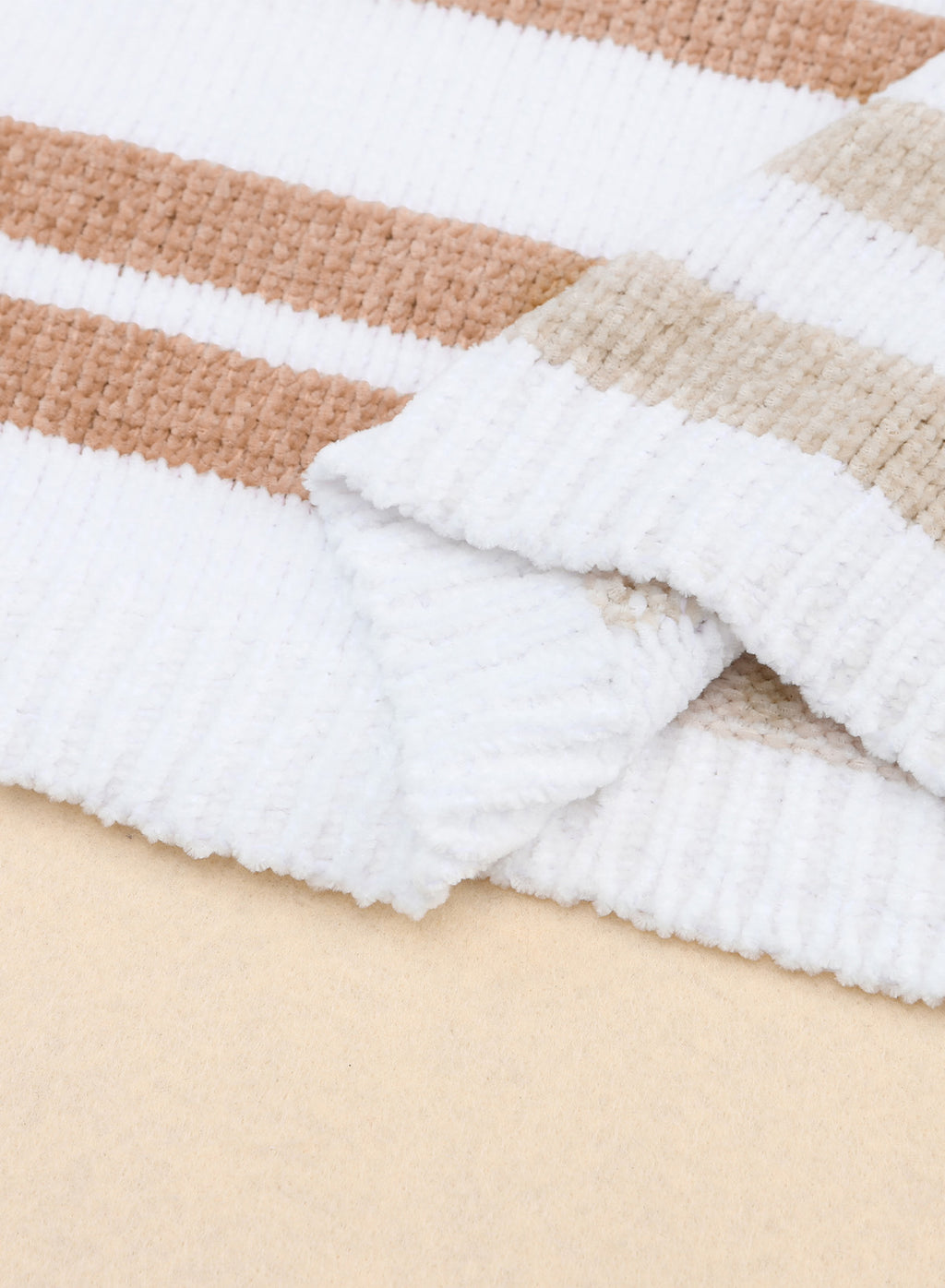 Stripe blocked drop shoulder slouchy sweater from Mommas Hive, featuring a relaxed fit and soft polyester fabric.