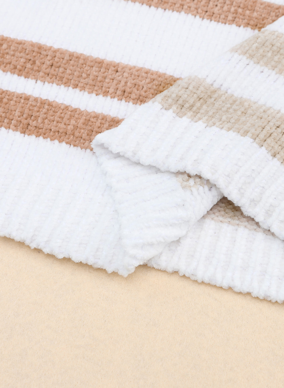 Stripe blocked drop shoulder slouchy sweater from Mommas Hive, featuring a relaxed fit and soft polyester fabric.
