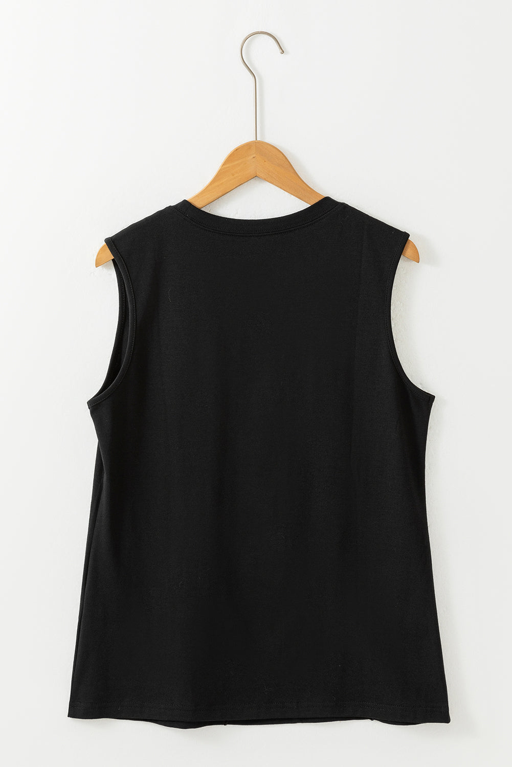 White crew neck pleated tank top from Mommas Hive, lightweight polyester and cotton blend, stylish sleeveless top for women.
