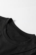 White crew neck pleated tank top by Mommas Hive, featuring a stylish design and comfortable fabric blend of polyester, cotton, and elastane.