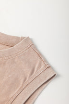 Mommas Hive Phalaenopsis two-piece cotton tank top and lined split skirt set, mineral wash finish, comfortable and stylish for warm weather.