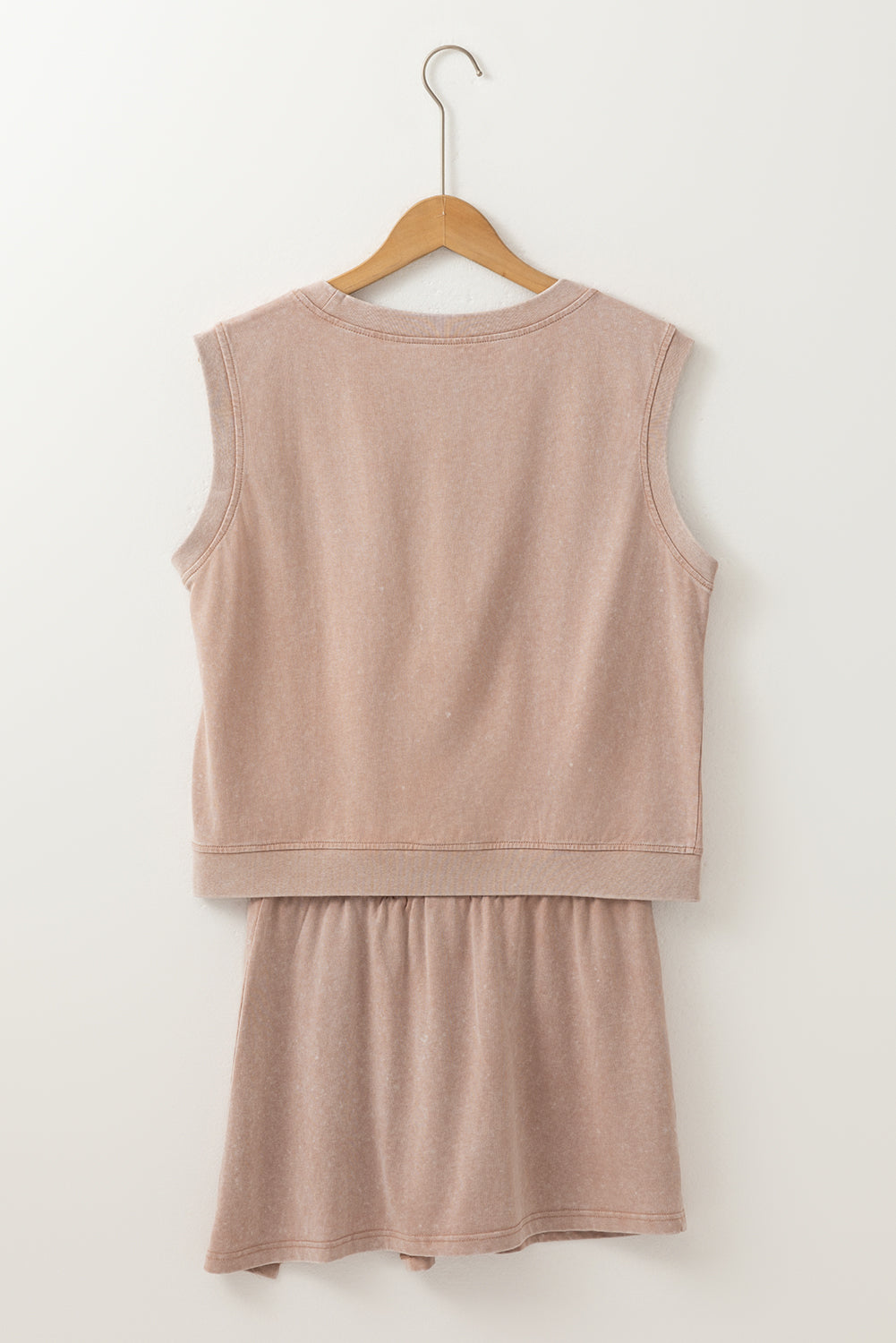 Mommas Hive Phalaenopsis two-piece set with mineral wash cotton tank top and lined split skirt, casual and stylish.