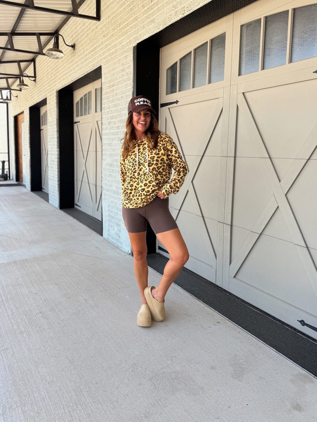 Oliver & Otis Lexi Leopard Hoodie featuring a cozy knit fabric and stylish leopard print design.