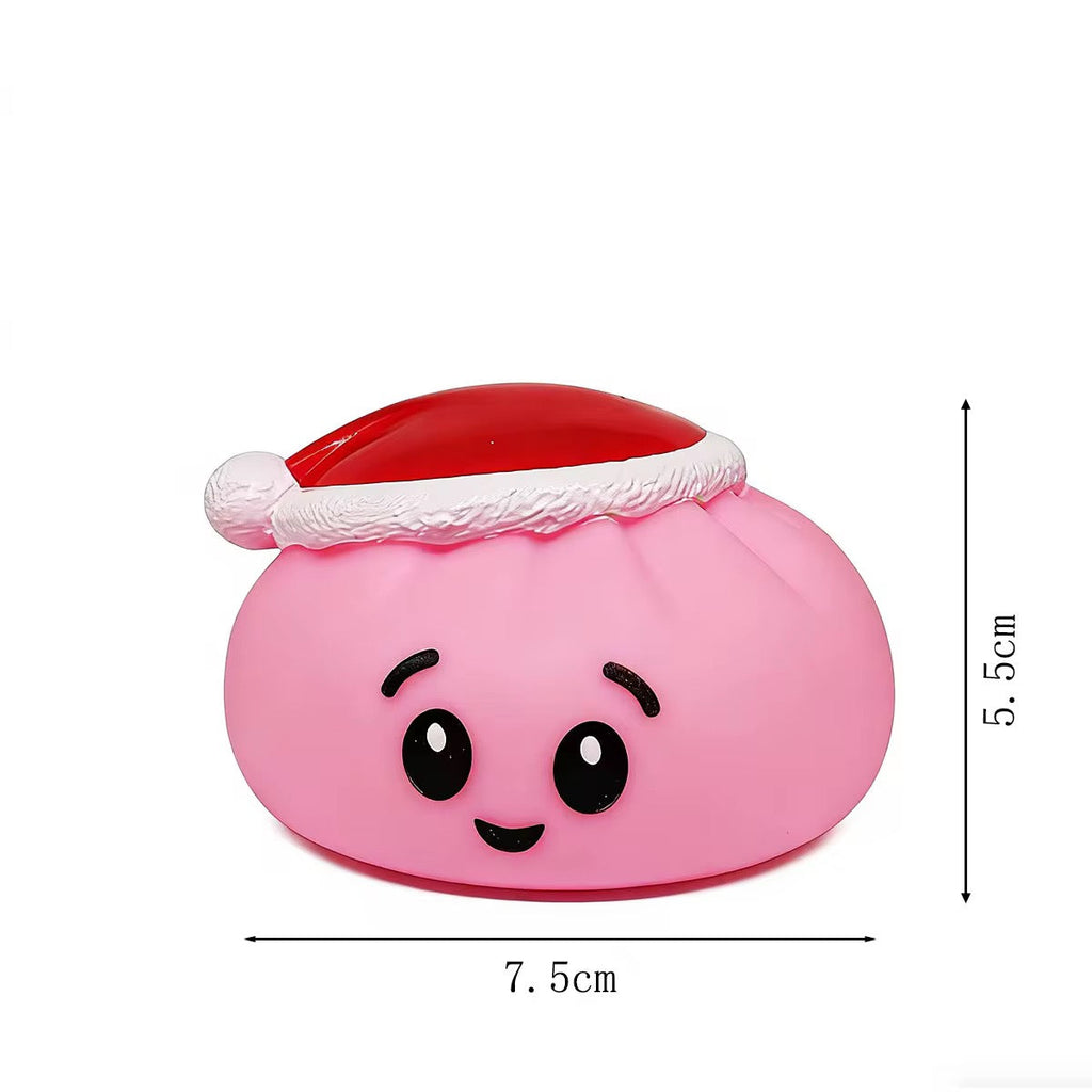 Christmas squeaker dumpling toy from P&PD Wholesale, colorful plush with a squeaker, ideal for holiday play.