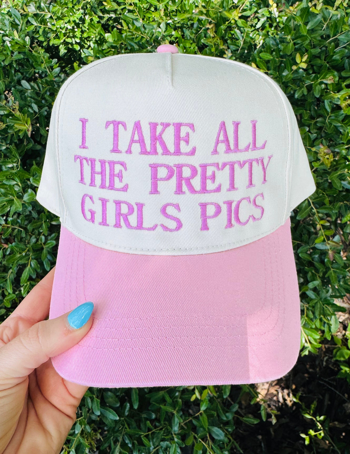 P&PD Wholesale "I Take All The Pretty Girls Pics" graphic t-shirt featuring bold text on the front.
