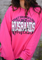 Small humorous mug with the phrase "That Sounds Like My Husband's Problem" by P&PD Wholesale, featuring bold black text on white ceramic.