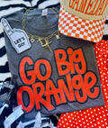 Deep heather orange T-shirt from P&PD Wholesale with "Go Big Or" printed design, casual crewneck style.