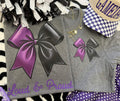 Purple bow graphic tee from P&PD Wholesale featuring "Loud & Proud" text on deep heather fabric.