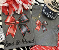 Red bow graphic tee from P&PD Wholesale, casual short-sleeve T-shirt in deep heather with bold "Loud & Proud" design.