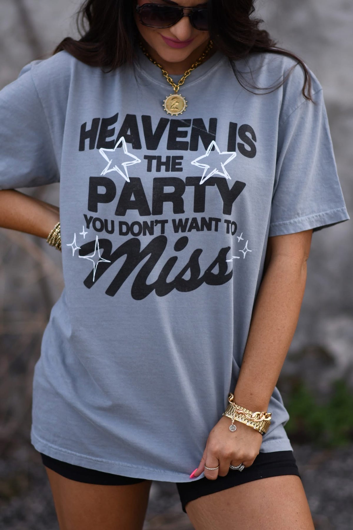 P&PD Wholesale "Heaven is the Party You Don't Want to Miss Out On" decorative sign with bold lettering and festive design.