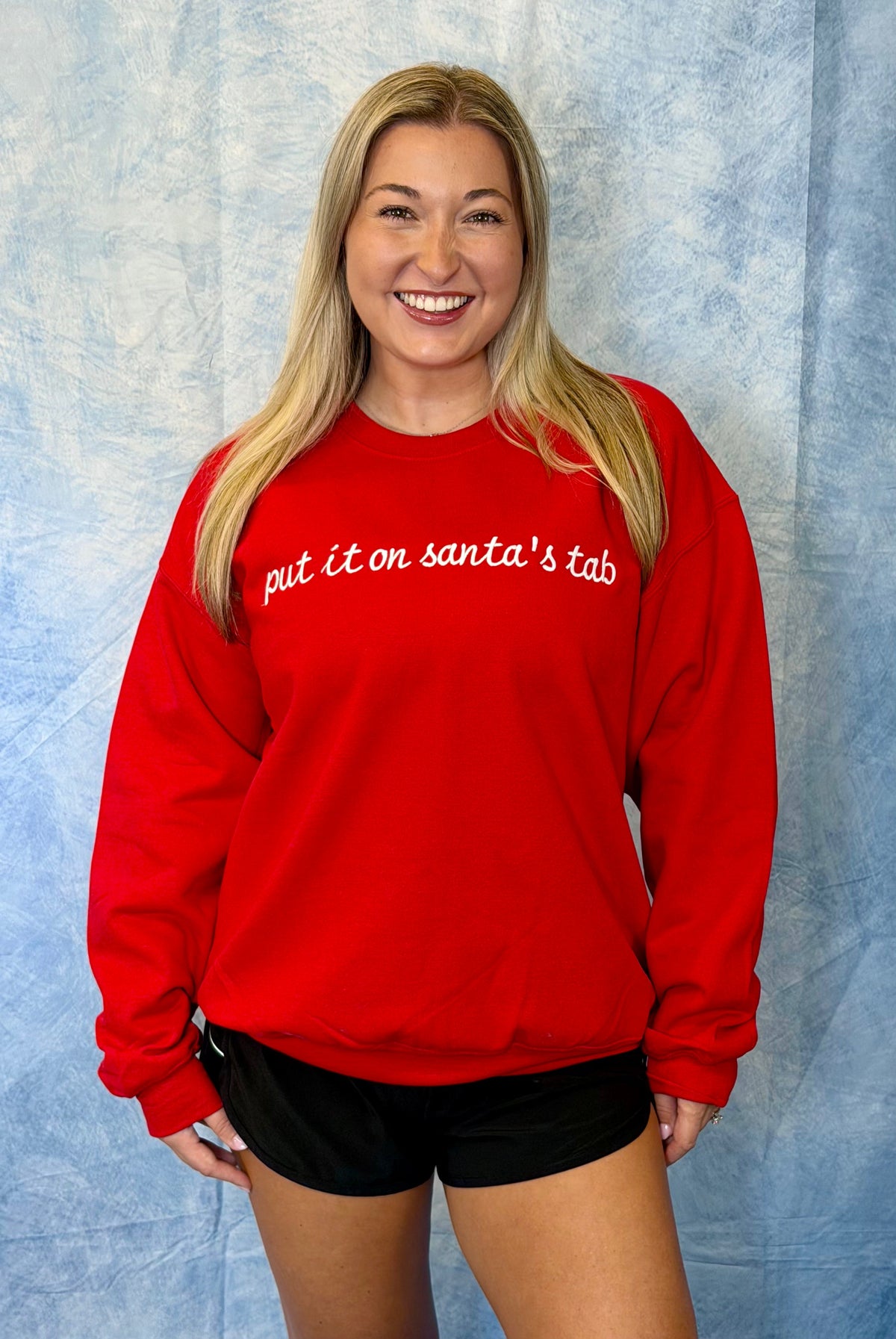 EMBROIDERED - Put it on Santa's Tab Crewneck