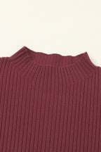 Shewin oatmeal patch pocket ribbed knit short sleeve sweater, light brown, casual knit top with patch pocket and ribbed texture.